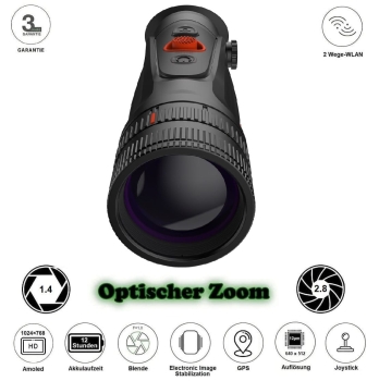 Wärmebildkamera  "Cyclops650D" NETD 25MK, Dual Zoom 25/50mm Linse, 640x512 Pixel, OLED 1024x768 Pixel