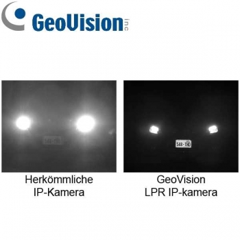 2 Megapixel GeoVision IP-Kamera zur Kennzeichenerkennung (LPR), 22m IR, 100 km/h