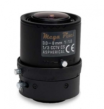 Objektiv CS-Mount 3-8mm, F1.0, manuelle Blende, Megapixel