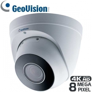 GeoVision 8 Megapixel IP Domekamera, 2.8-12mm Motorzoom, IR, IP67