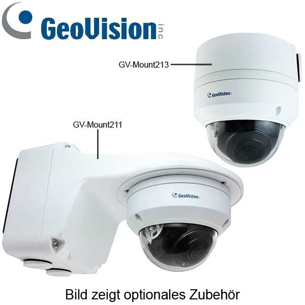 GeoVision 2 Megapixel (H.265) IP Dome-Kamera, 2.8mm, IR, IP66